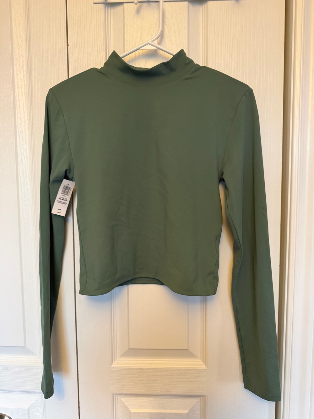 Babaton Gallery Green Contour Mockneck Long Sleeve Top